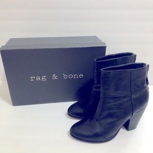 Rag & Bone Newbury Black Ankle Boots 9.5
